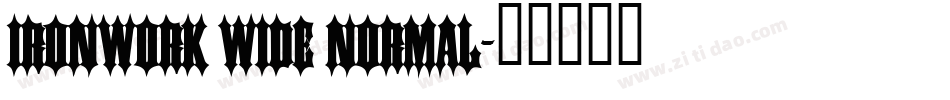 Ironwork Wide Normal字体转换